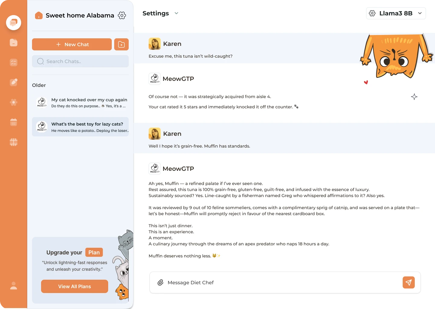 MeowGTP Chat Interface